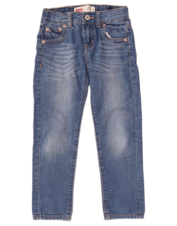 Джинсы скинни Levi's Girls 510 4–5 лет W20 L19, синий хлопок