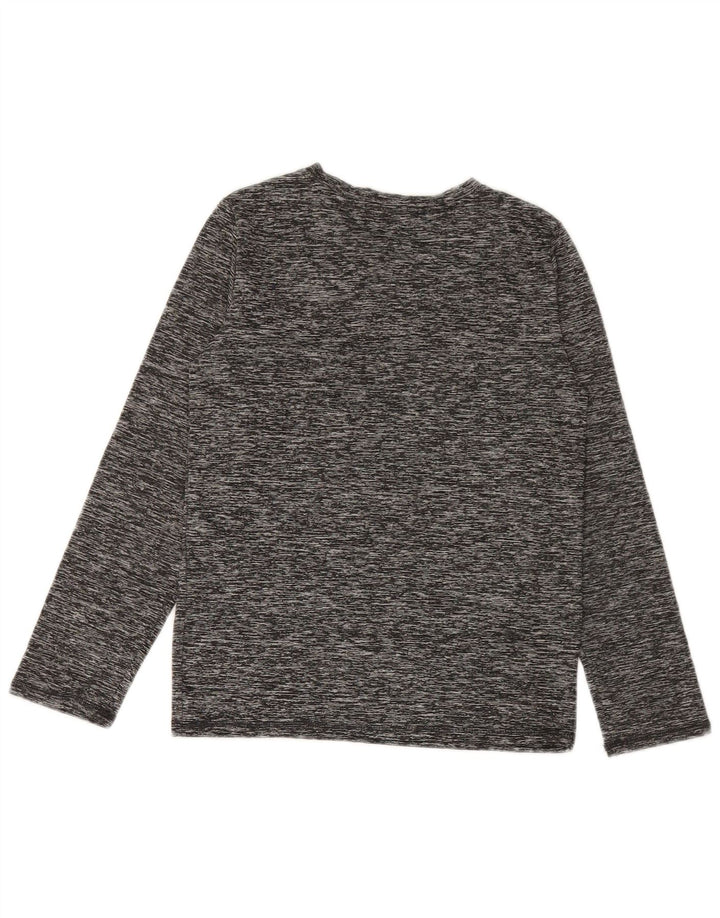 Топ с рисунком PUMA для мальчиков с длинными рукавами, 8–9 лет, маленький размер, серый полиэстер