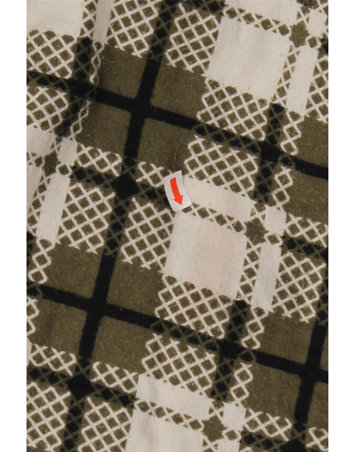 ВИНТАЖНАЯ женская куртка из шерпы UK 16, большая зеленая клетка