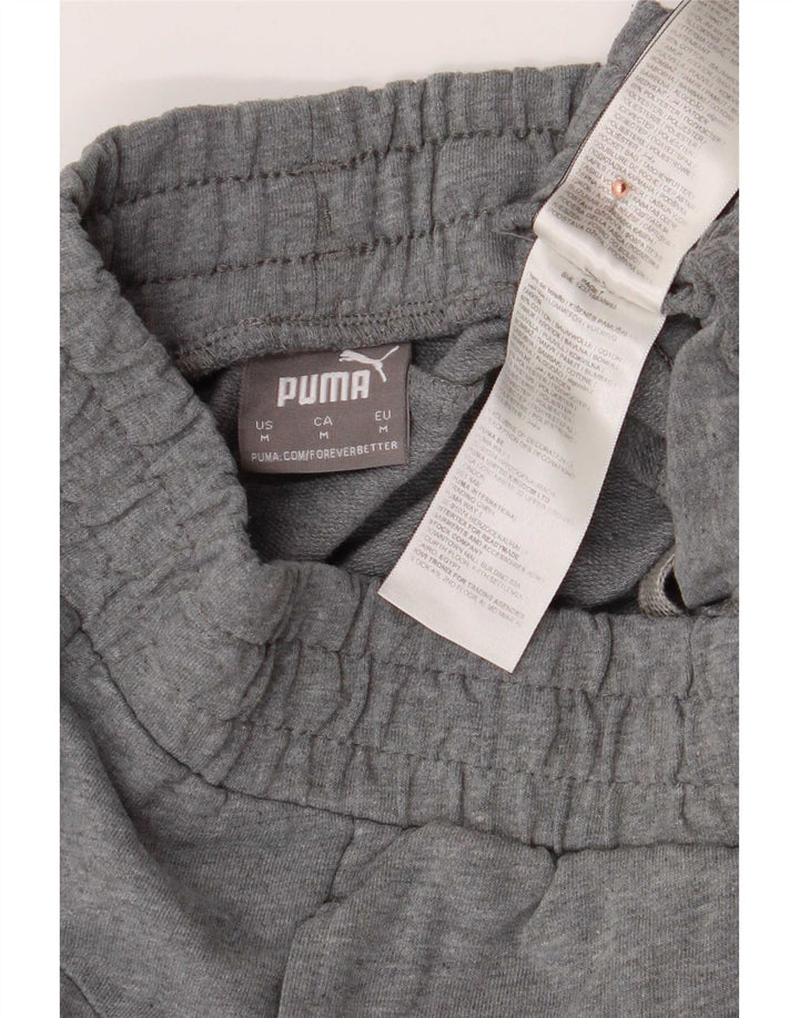 Мужские спортивные шорты Puma из хлопка среднего серого цвета
