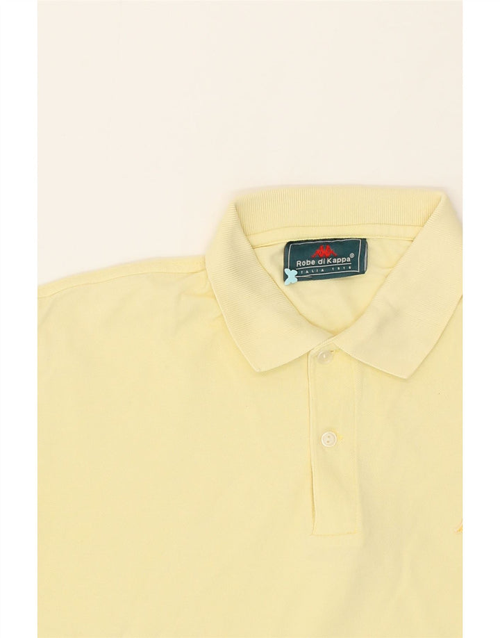 KAPPA Mens Polo Shirt Medium Yellow Vintage Kappa and Second-Hand Kappa from Messina Hembry 