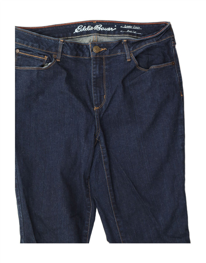 EDDIE BAUER Womens Bootcut Jeans US 12 Large W34 L33 Navy Blue Vintage Eddie Bauer and Second-Hand Eddie Bauer from Messina Hembry 