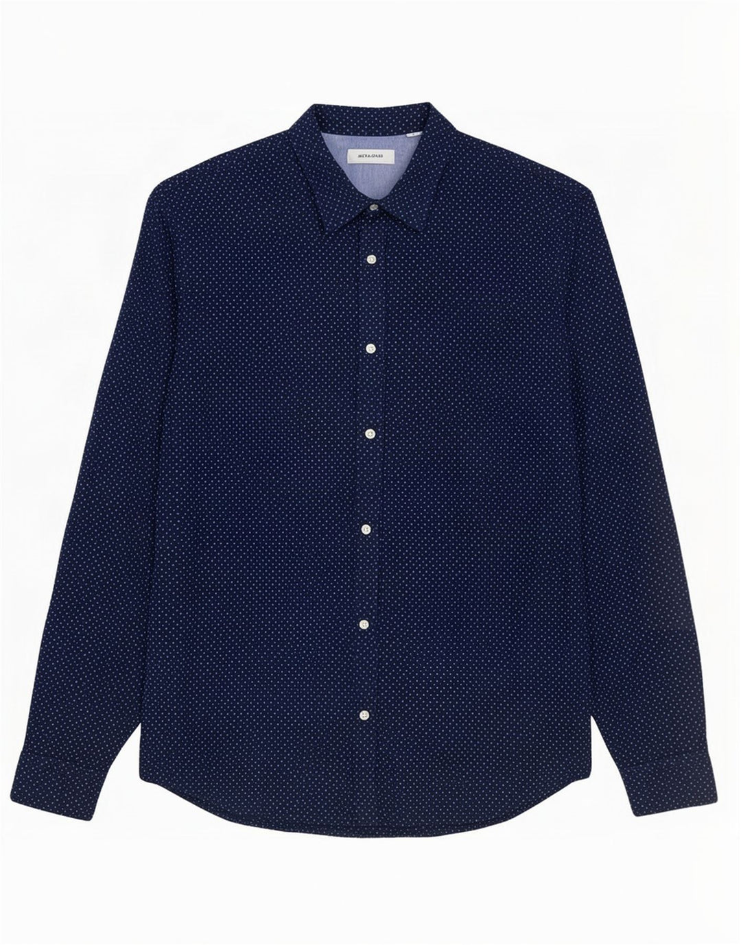 Мужская рубашка Jack & Jones, средний темно-синий пятнистый хлопок