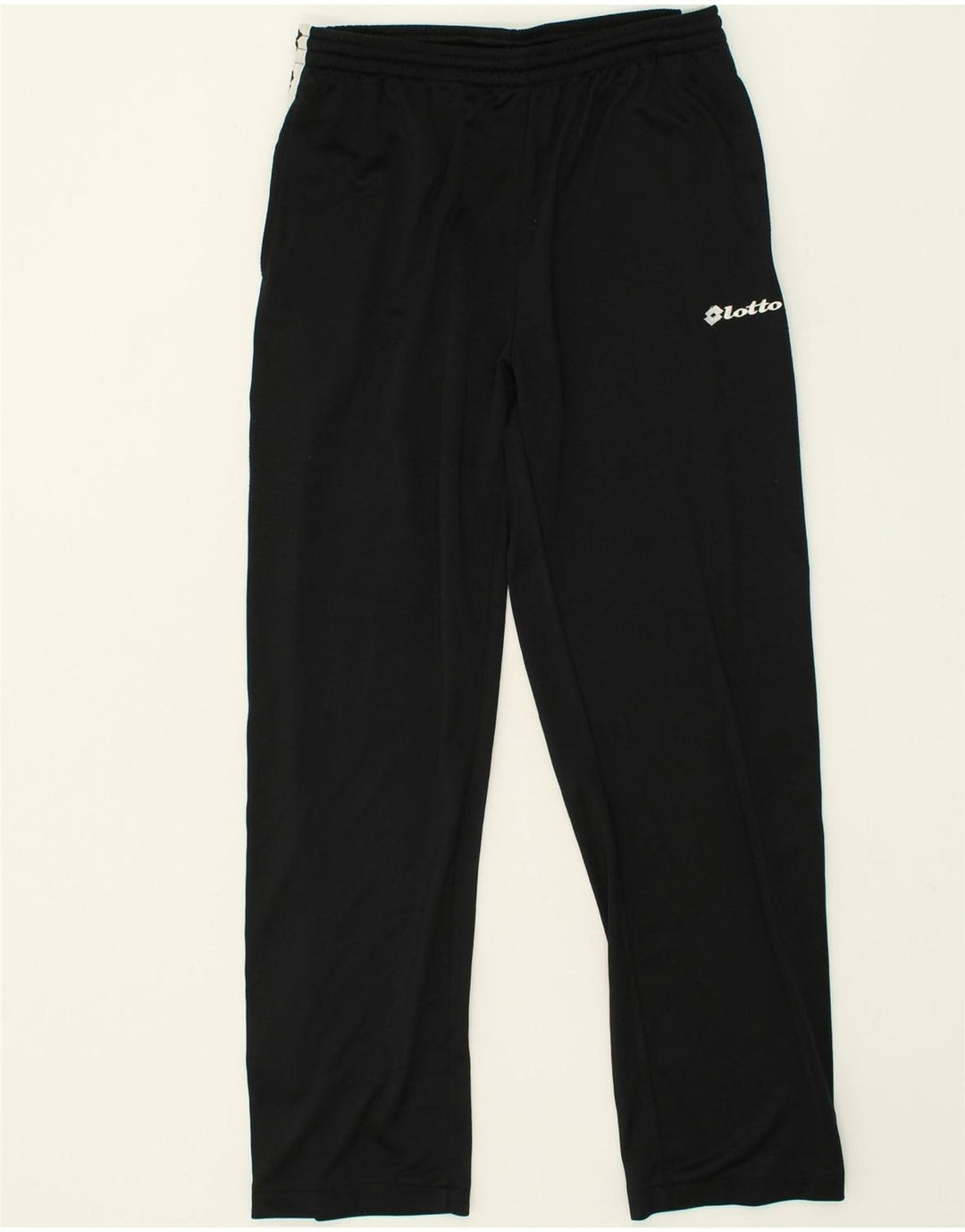 LOTTO Mens Graphic Tracksuit Trousers UK 40/42 Medium Black Polyester | Vintage Lotto | Thrift | Second-Hand Lotto | Used Clothing | Messina Hembry 