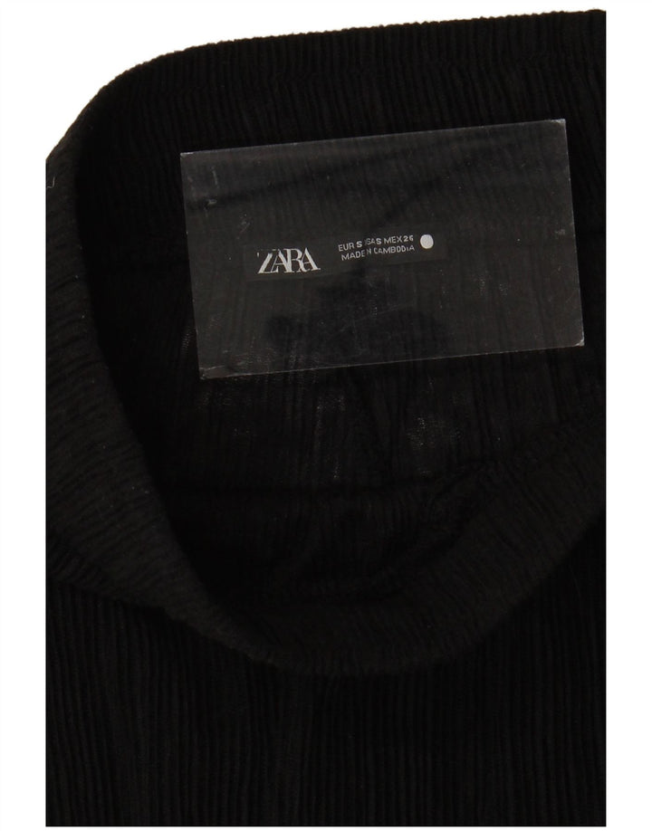 Женские прозрачные широкие брюки Zara, маленькие W24 L31, черные