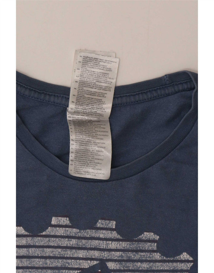 Мужская футболка с рисунком Adidas Top Medium Blue Cotton