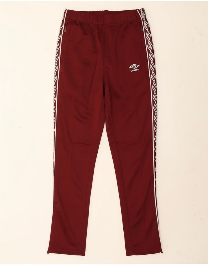 Umbro Мужские спортивные брюки с графическим рисунком, маленькие бордовые, полиэстер
