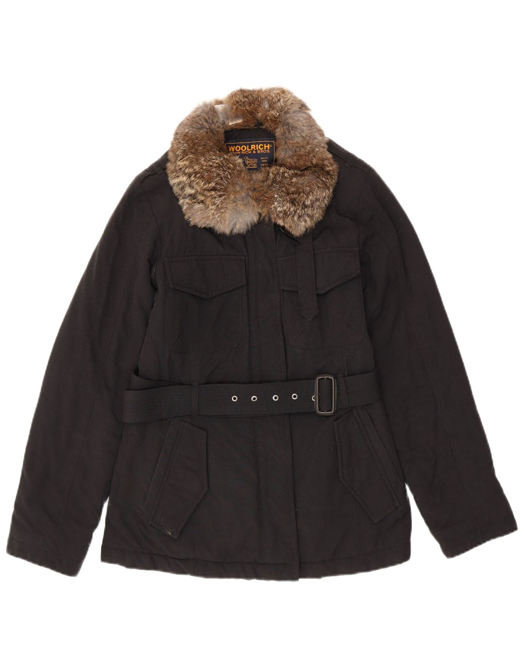Женская стеганая куртка WOOLRICH UK 10, маленькая, темно-синяя