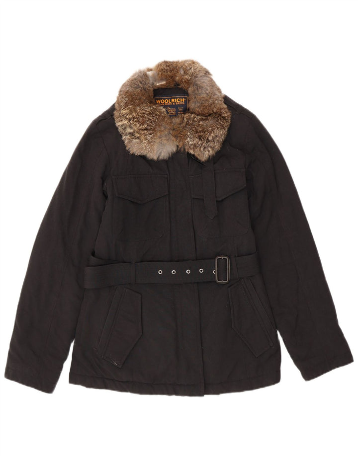 Женская стеганая куртка WOOLRICH UK 10, маленькая, темно-синяя