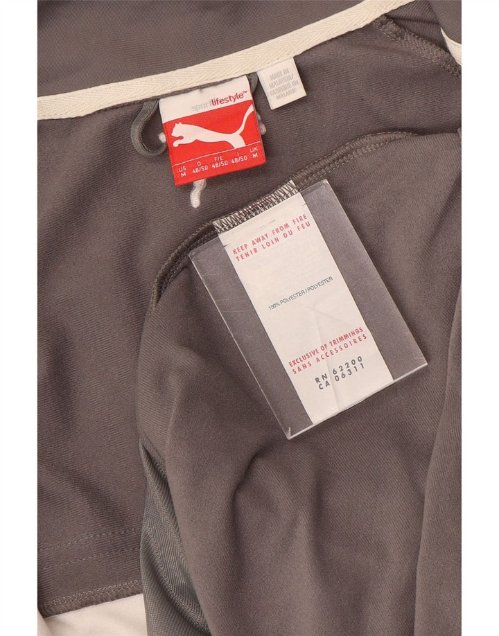 Мужской спортивный костюм PUMA, верхняя куртка, средний серый полиэстер с цветными блоками