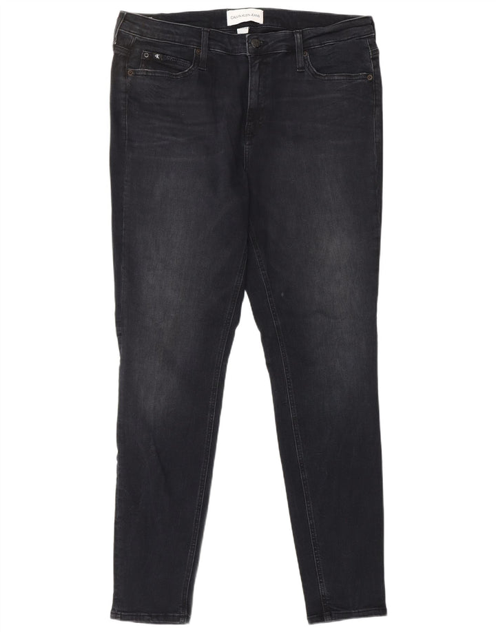 Женские джинсы скинни CALVIN KLEIN W33 L32, черный хлопок