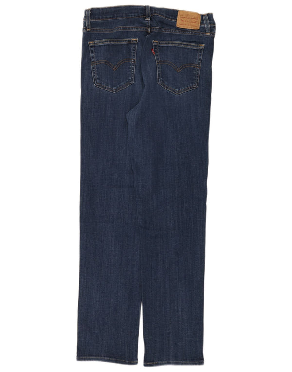 Женские прямые джинсы Levi's 724 с высокой посадкой W30 L32 Темно-синие, хлопок