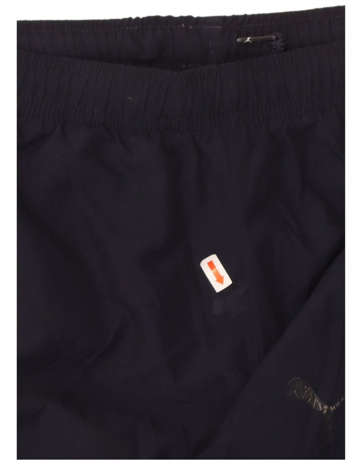 PUMA Mens Tracksuit Trousers Joggers Medium Navy Blue Polyester