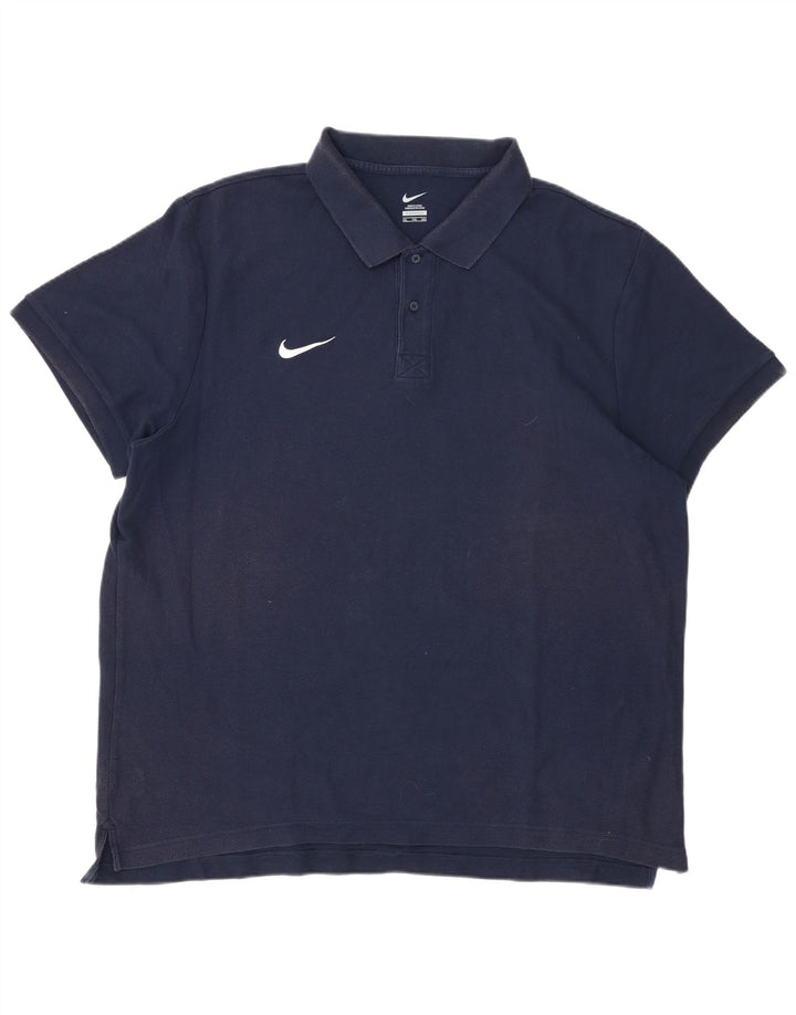 Мужская рубашка-поло Nike 2XL, темно-синяя, хлопок