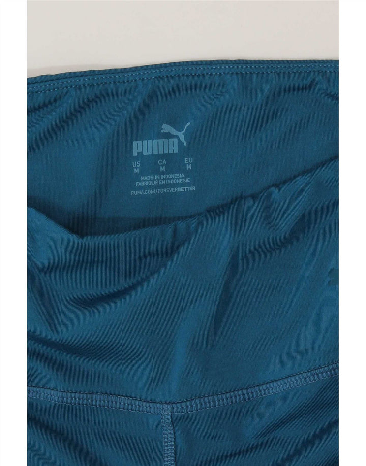 Женские леггинсы с рисунком Puma UK 12, средний синий, полиэстер с цветными блоками