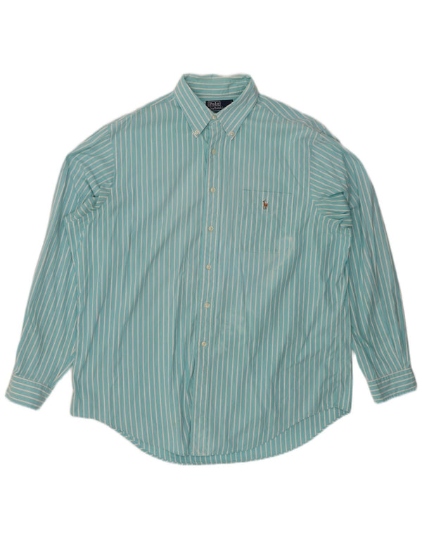 Мужская рубашка Andover RALPH LAUREN, размер 17 XL, хлопок в бирюзовую полоску