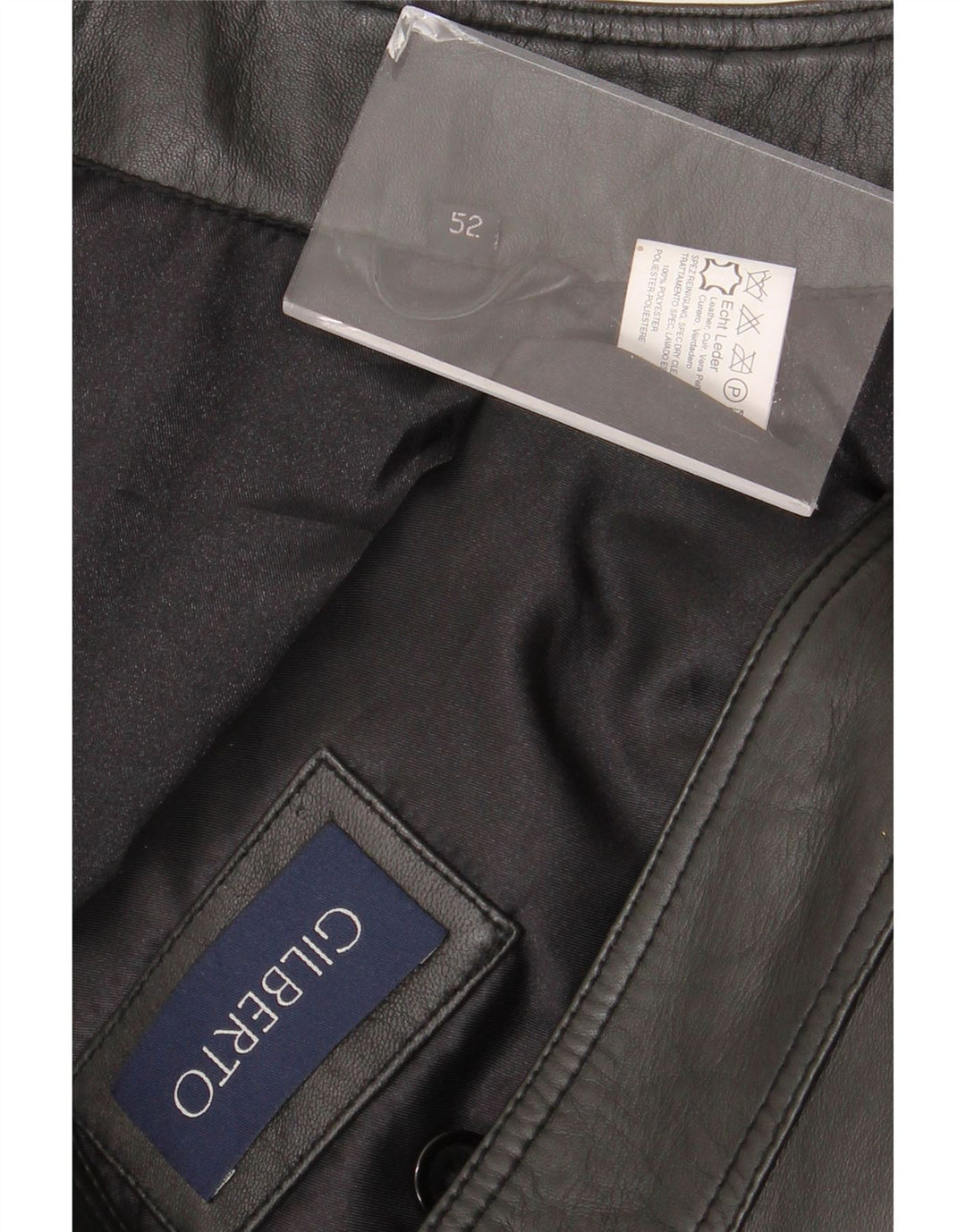 Мужской кожаный жилет Gilberto IT 54 2XL, черный кожаный