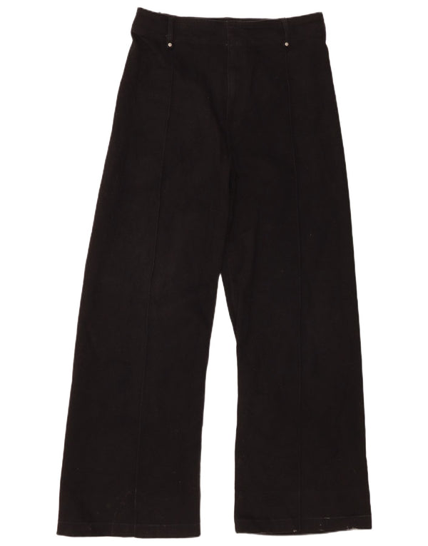 Женские повседневные широкие брюки Zara EU 44 XL W34 L30, черный хлопок