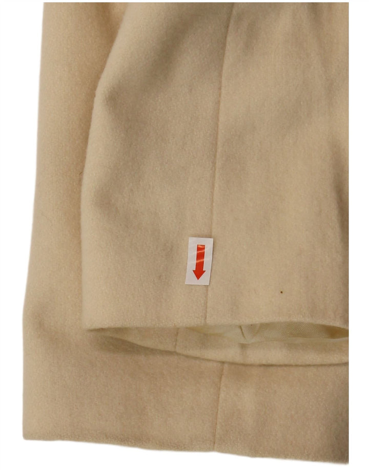 Женский пиджак на 3 пуговицах Stefanel UK 14, средний бежевый, шерстяной