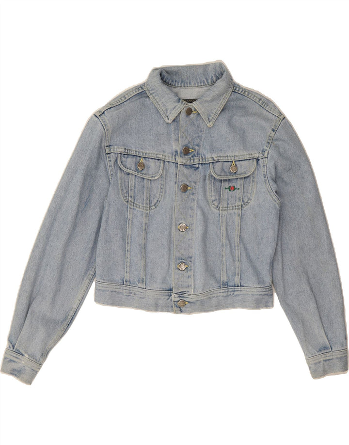 CHARRO Womens Crop Denim Jacket UK 14 Medium Blue Cotton Vintage Charro and Second-Hand Charro from Messina Hembry 