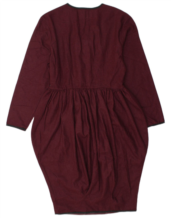 Винтажное женское платье-пузырь IT 42, средний бордовый