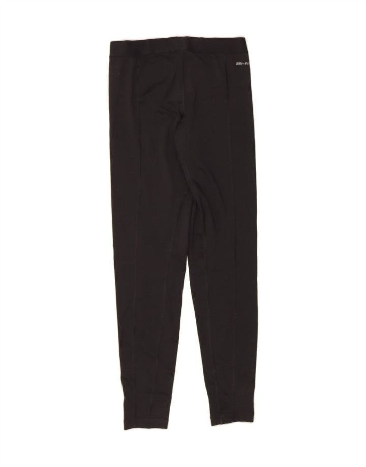NIKE Womens Dri Fit Graphic Leggings UK 10 Small  Black Polyester Vintage Nike and Second-Hand Nike from Messina Hembry 