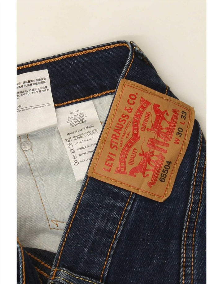 Мужские узкие джинсы Levi's W30 L33 темно-синие, хлопок
