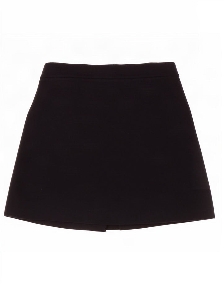 Женская мини-юбка Zara, маленькая W26, черная вискоза