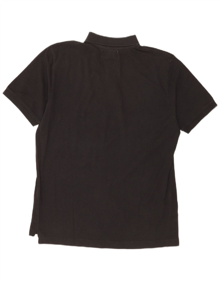 Мужская рубашка поло Kappa, большая черная хлопковая