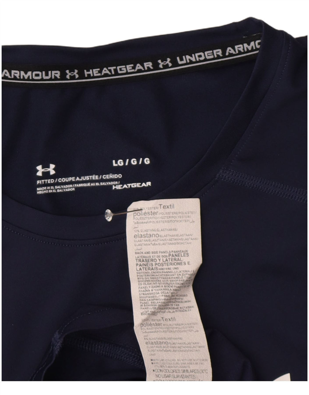 Мужская футболка Under Armour Heat Gear, верх, большой темно-синий полиэстер