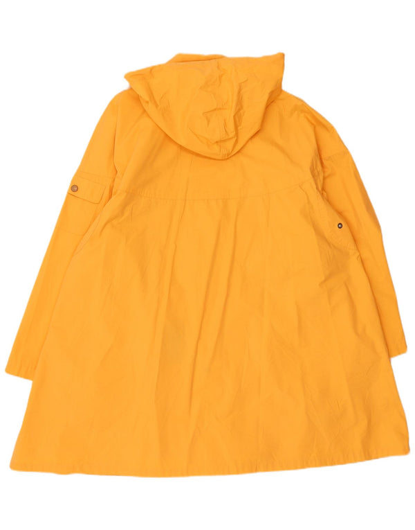 Винтажный женский плащ большого размера с капюшоном, Великобритания, 18 XL, оранжевый полиэстер