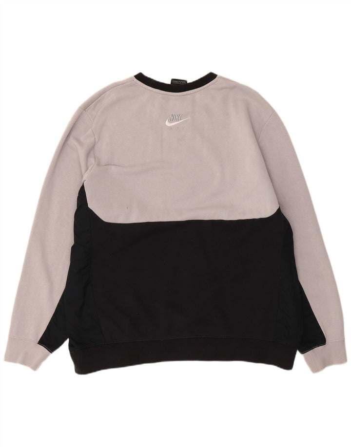 Мужской свитшот NIKE XL, серый хлопок с цветными блоками