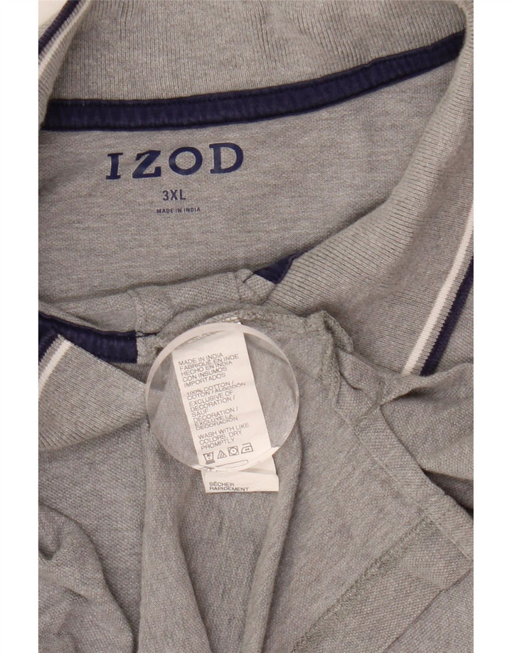 Рубашка Поло Мужская Izod 3XL Серая Хлопок