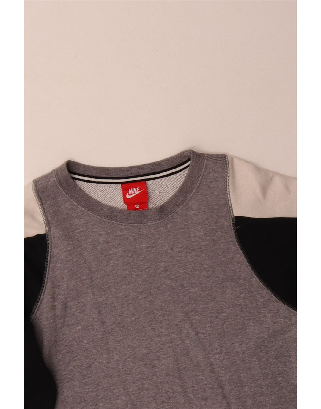 Мужской свитшот Nike Jumper XS, серый, хлопок с цветными блоками