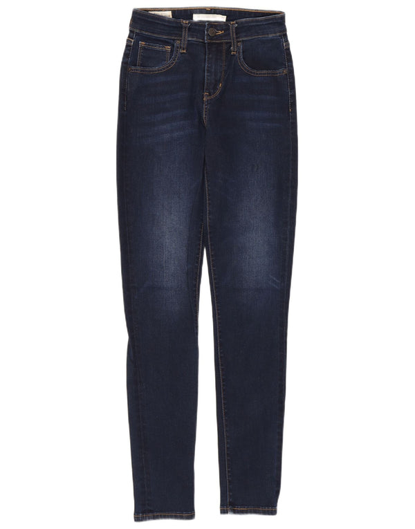 Женские джинсы скинни Levi's 721 с высокой посадкой W25 L29 Темно-синие хлопковые