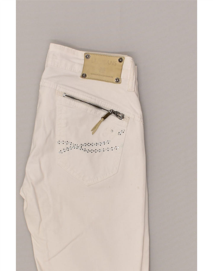 LIU JO Womens Slim Jeans W27 L31  White Cotton | Vintage Liu Jo | Thrift | Second-Hand Liu Jo | Used Clothing | Messina Hembry 