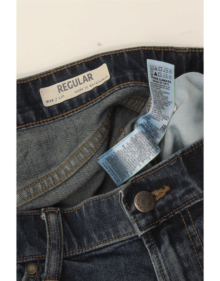 Мужские прямые джинсы Marks & Spencer W36 L31 синие, хлопок