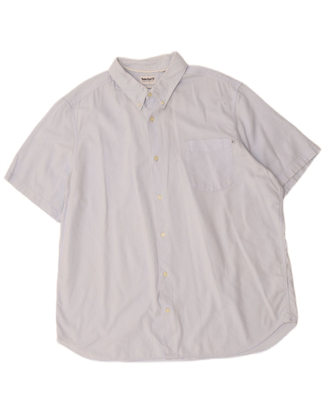 TIMBERLAND Мужская рубашка обычного кроя с коротким рукавом 3XL, синяя, хлопок