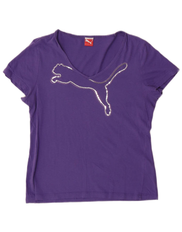 Женская футболка с рисунком PUMA Top UK 14 Medium Purple
