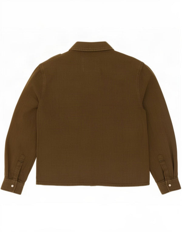 Женская рубашка оверсайз в стиле милитари Zara UK 6 XS, зеленая