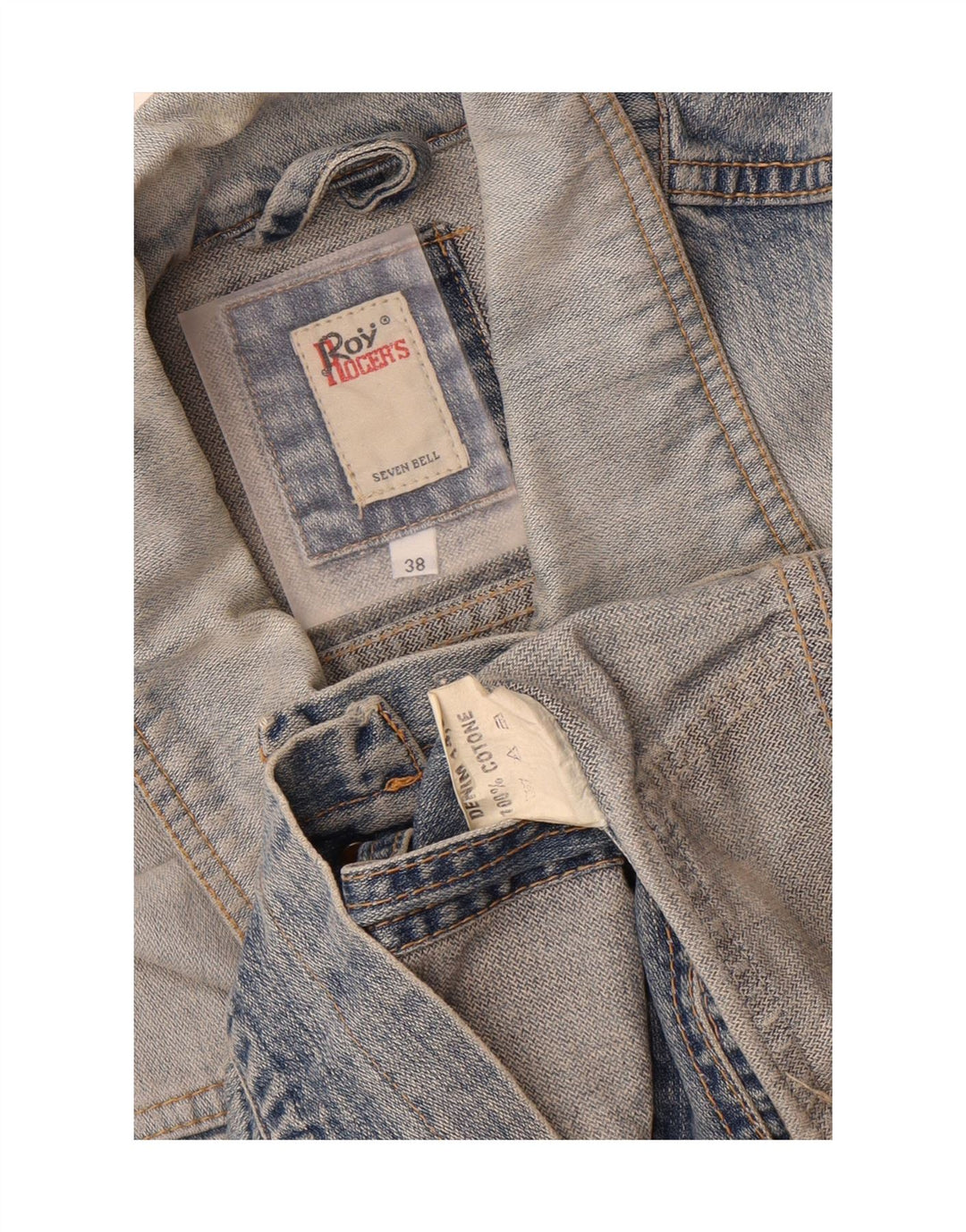 ROY ROGERS Mens Denim Jacket UK 38 Medium Blue Cotton