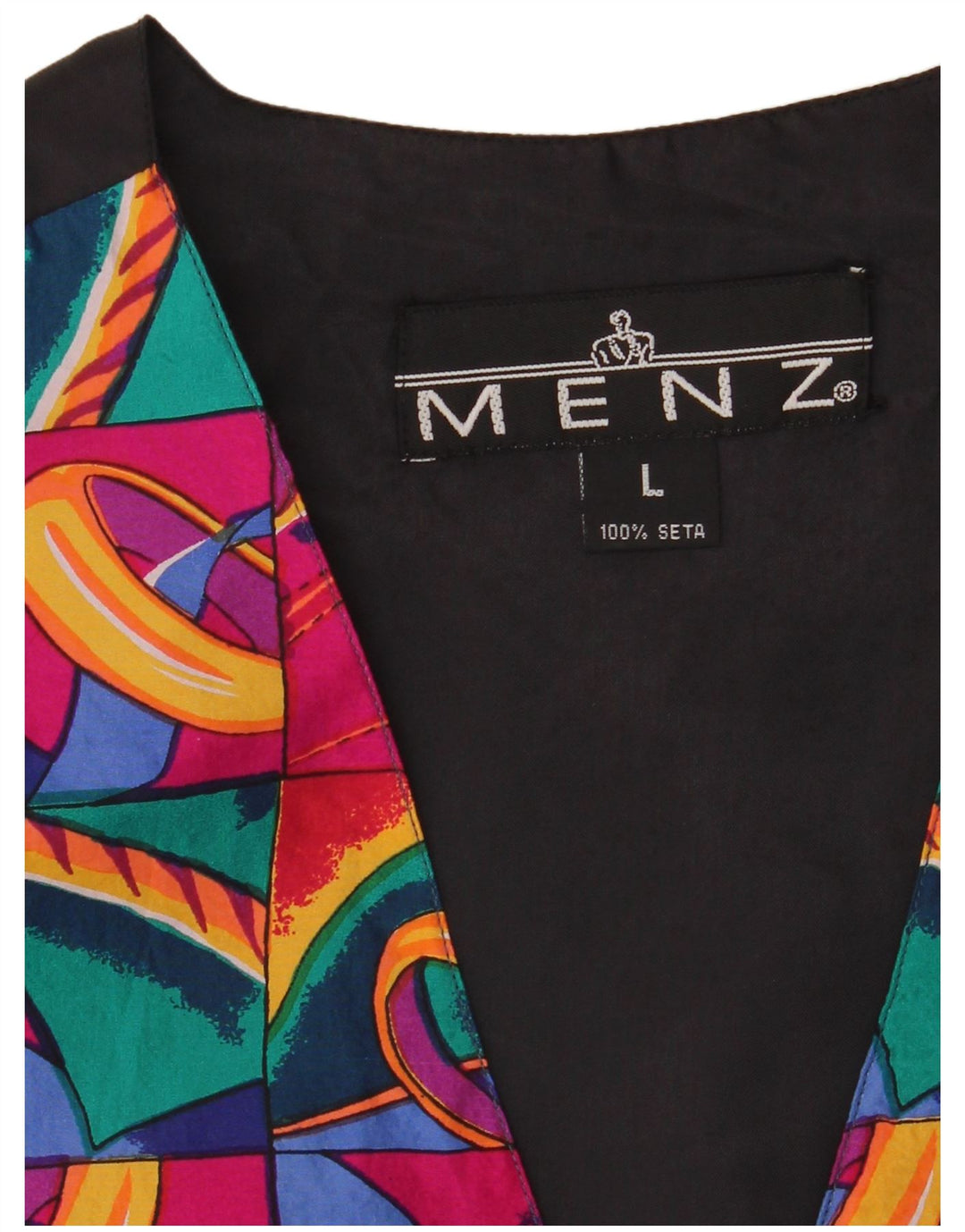 ВИНТАЖНЫЙ Мужской Жилет Большой Разноцветный Лоскутный Шелк