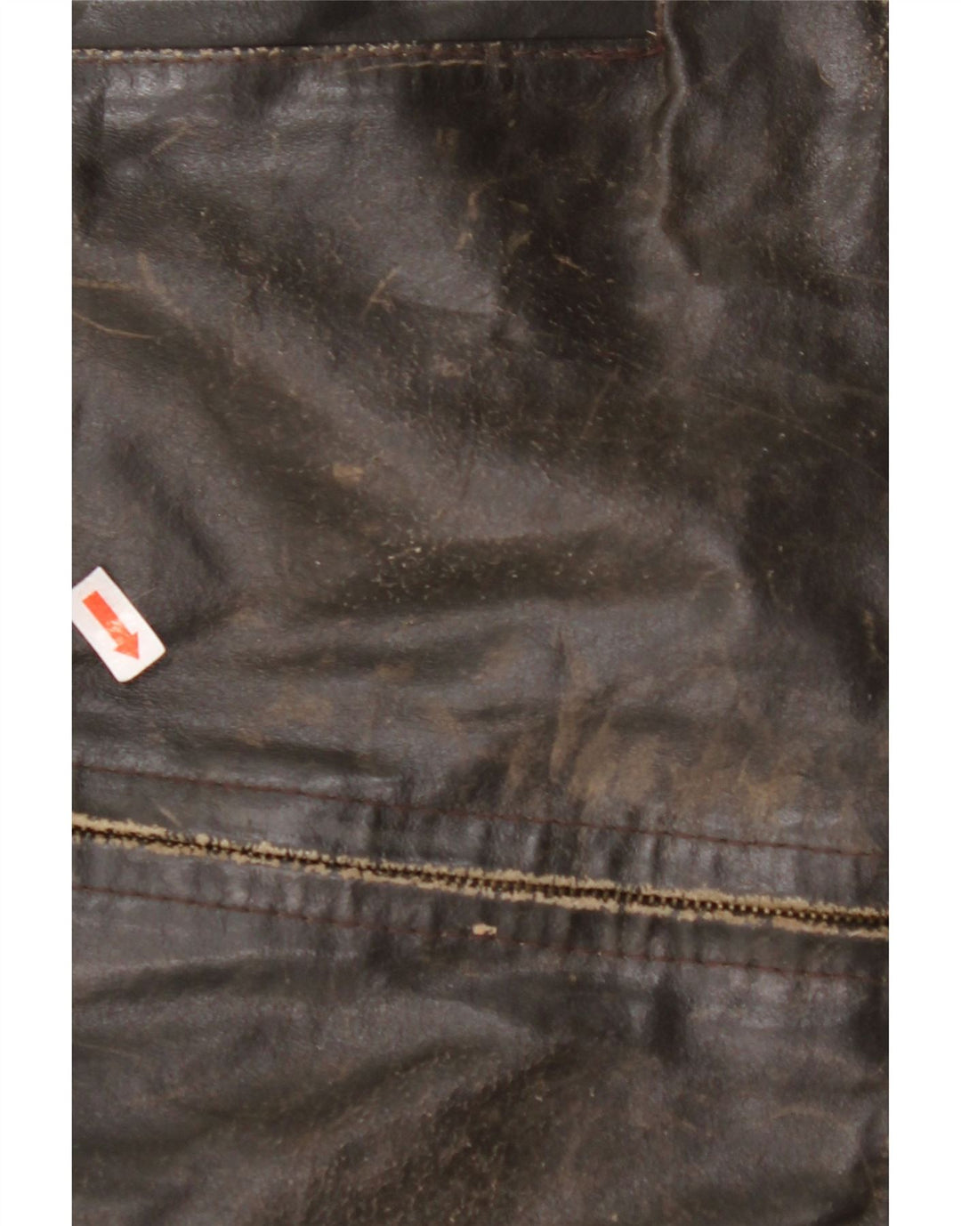 ВИНТАЖНАЯ Женская кожаная куртка с рукавом 3/4 UK 14, кожа среднего коричневого цвета