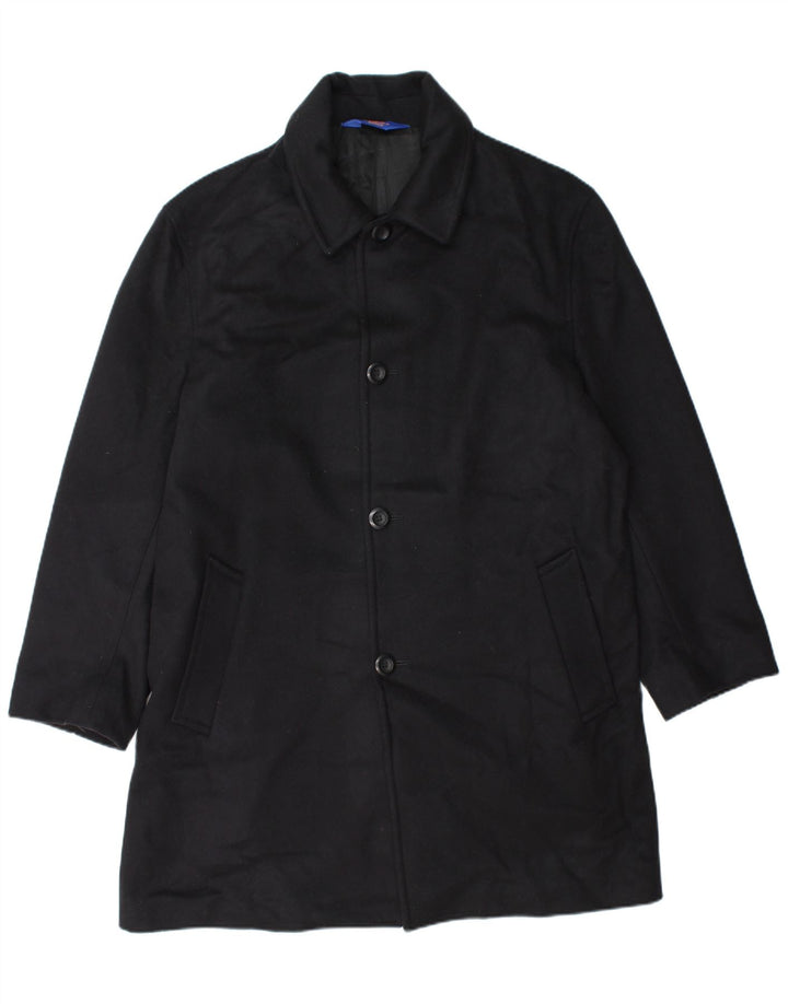 PENDLETON Mens Overcoat UK 38 Medium Black Wool
