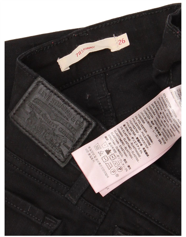 Женские джинсы скинни LEVI'S 711 W26 L26, черный хлопок