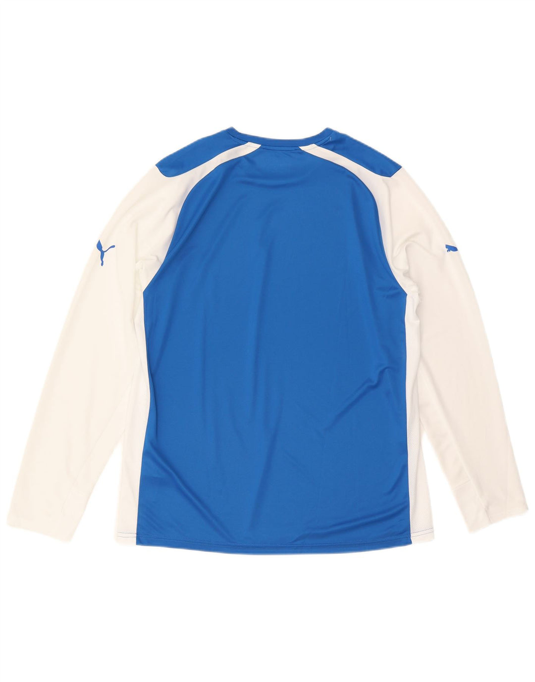 Мужской топ Puma с длинным рукавом XL, синий полиэстер с цветными блоками