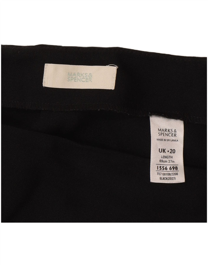 Женская юбка-карандаш Marks & Spencer UK 20 2XL W40, черный полиэстер