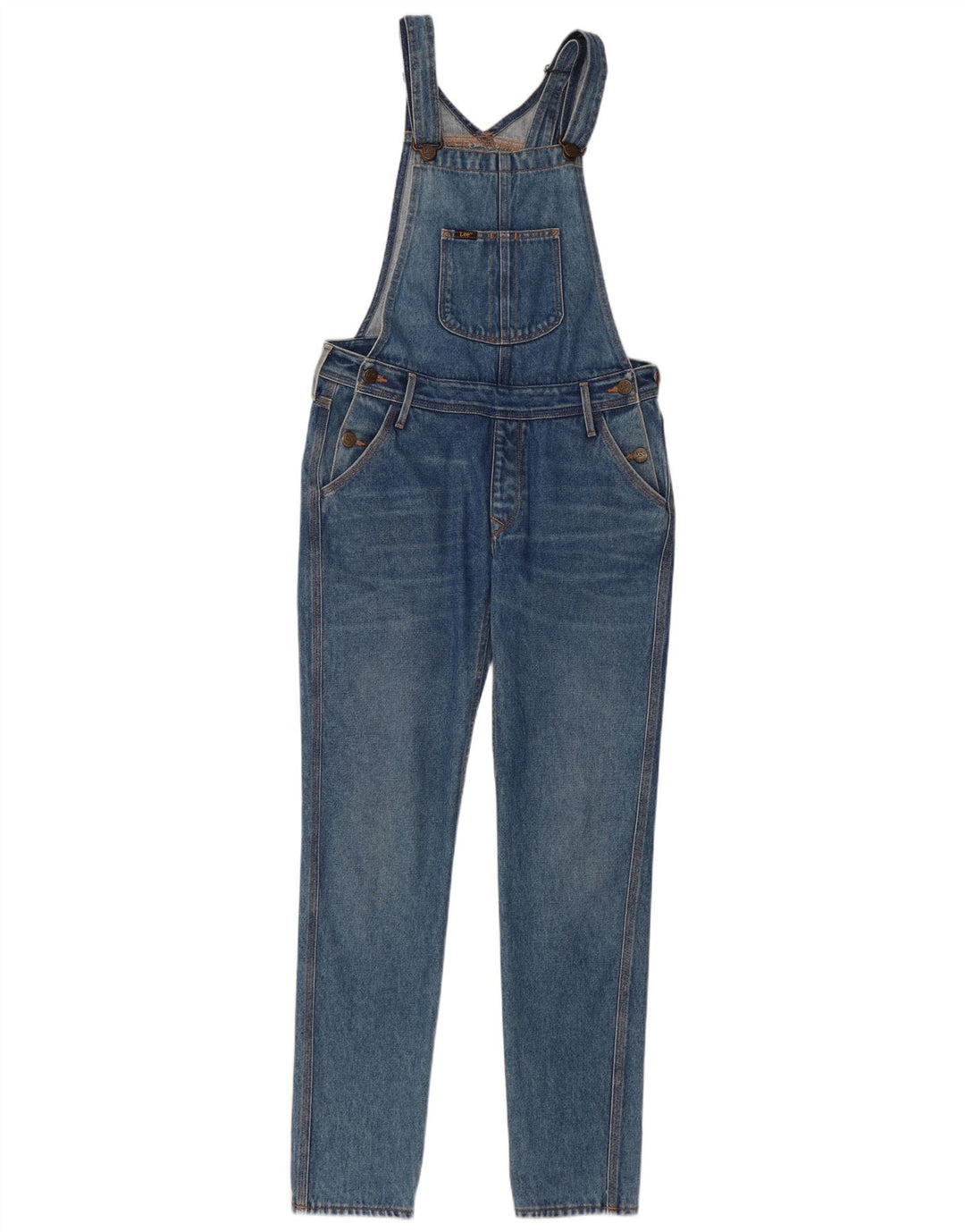 Женский комбинезон свободного кроя LEE, узкие джинсы, маленькие W34 L31, синий хлопок