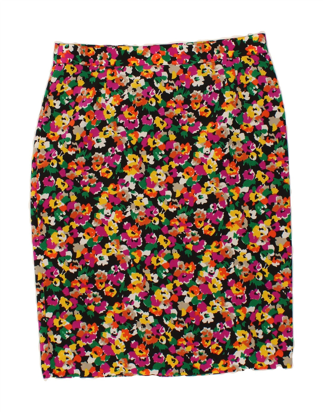 VINTAGE Womens Pencil Skirt W34 Large Multicoloured Floral Vintage Vintage and Second-Hand Vintage from Messina Hembry 