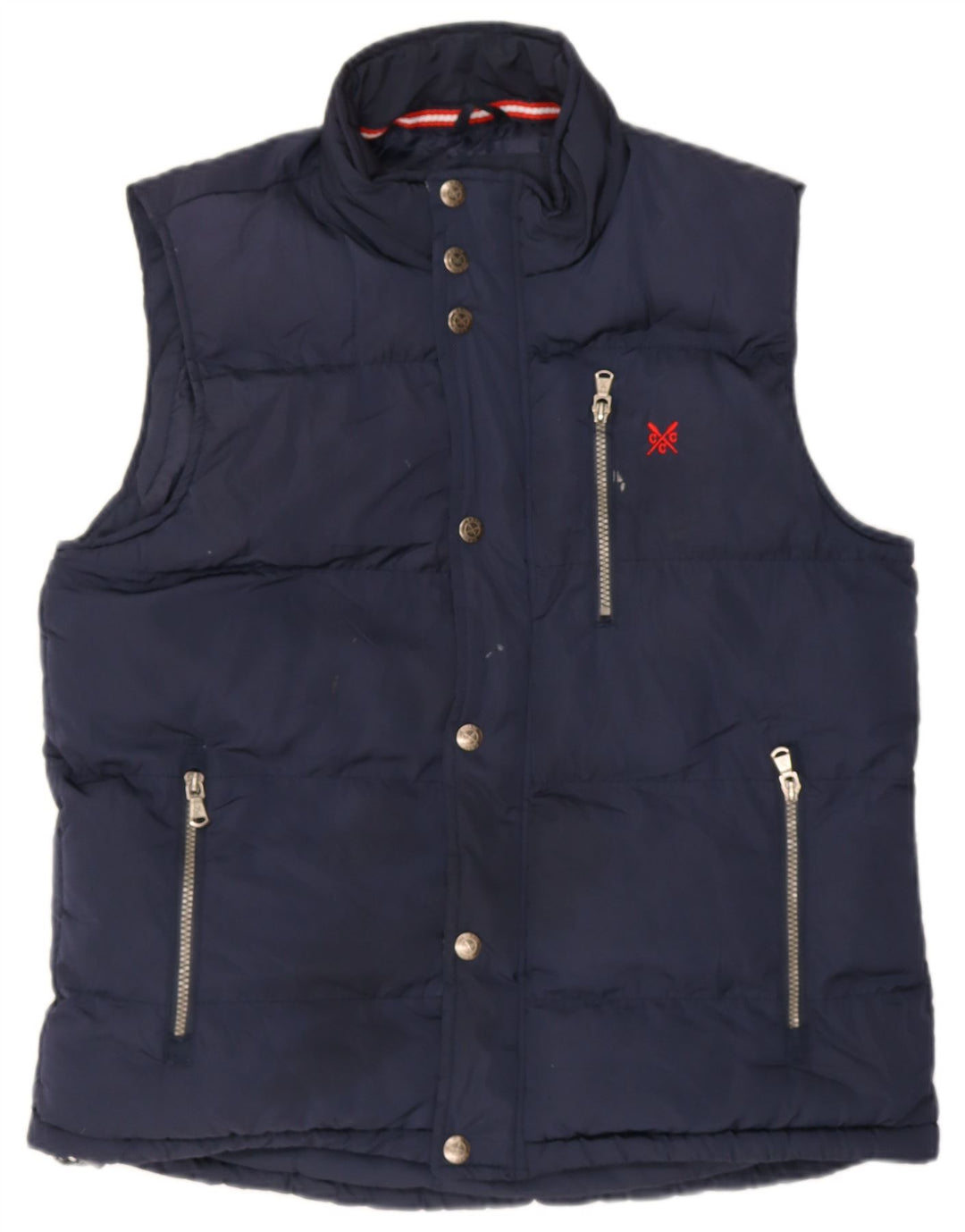 Мужская утепленная жилетка Crew Clothing UK 38, средний темно-синий полиэстер
